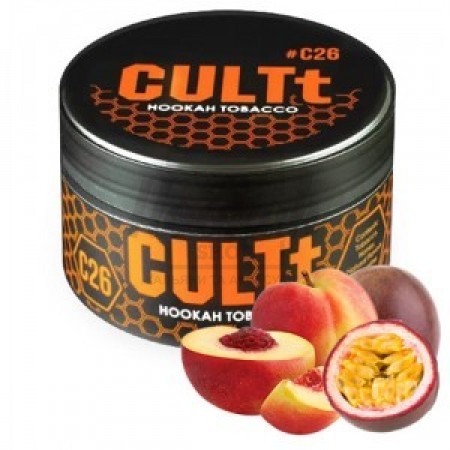 Тютюн CULT C26 Passion Fruit Peach (Маракуйя Персик) 100 г Тютюн CULT C26 Passion Fruit Peach (Маракуйя Персик) 100 г