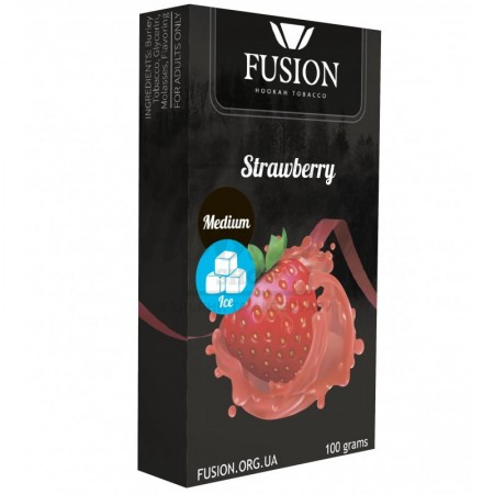 Тютюн Fusion Medium Ice Strawberry (Лід Полуниця) 100 гр Тютюн Fusion Medium Ice Strawberry (Лід Полуниця) 100 гр
