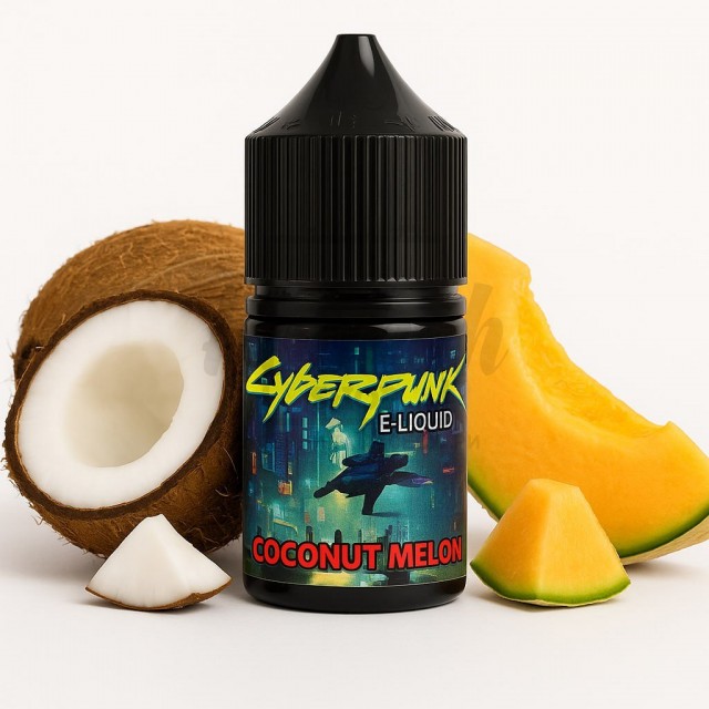 Рідина Cyberpunk 5% 30мол Coconut Melon (кокос диня) Рідина Cyberpunk 5% 30мол Coconut Melon (кокос диня)
