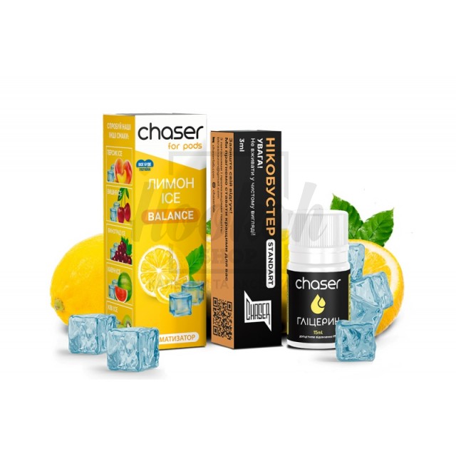 Набор Chaser For Pods Айс Лимон (Ісе Lemon) 30ml/50mg Набор Chaser For Pods Айс Лимон (Ісе Lemon) 30ml/50mg
