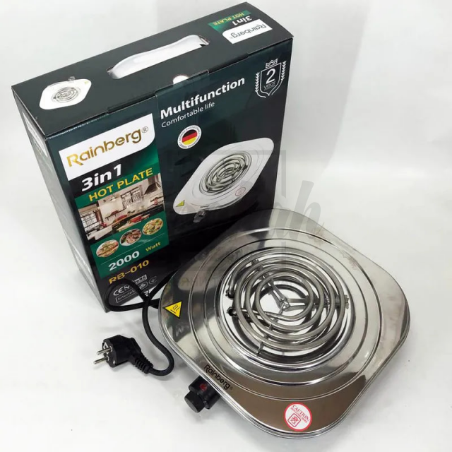 Плитка для розпалювання вугілля Rainberg 010 2000W