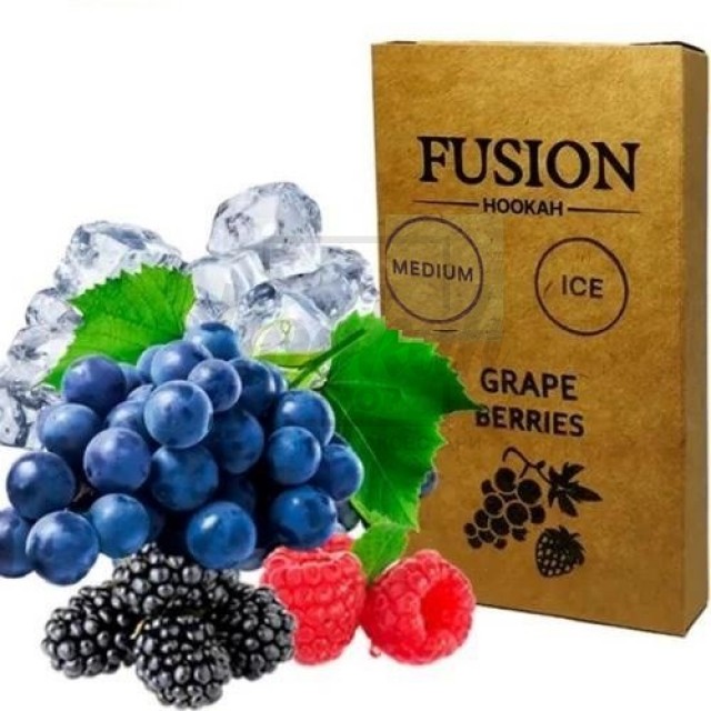 Тютюн Fusion Medium Ice Grape Berries (Крижаний Виноград Ягоди) 100 гр