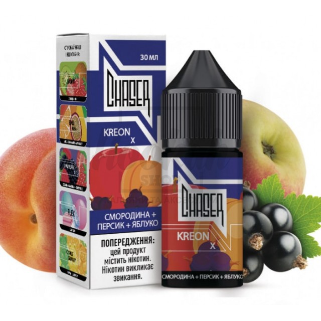 Рідина Chaser 5% 30мол Kreon X (смородина персик яблуко) Рідина Chaser 5% 30мол Kreon X (смородина персик яблуко)