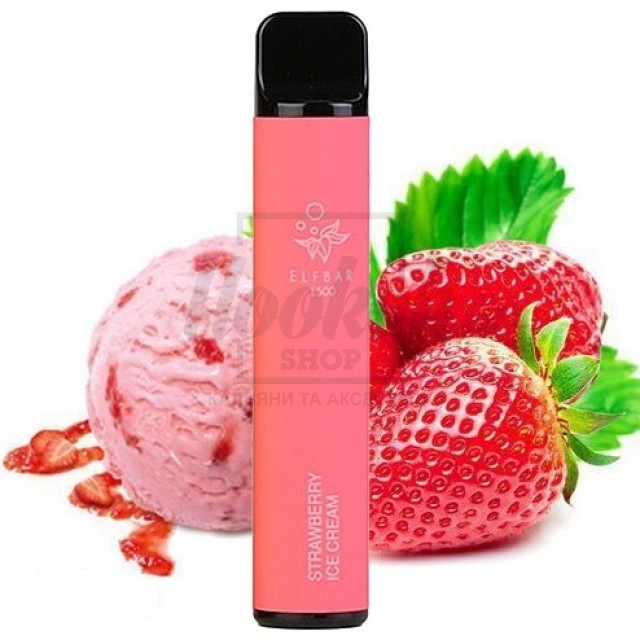 Електронна сигарета Elf Bar 1500 Strawberry Ice Cream (Полуничне Морозиво) Електронна сигарета Elf Bar 1500 Strawberry Ice Cream (Полуничне Морозиво)