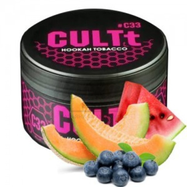 Тютюн CULTt C33 Ice Watermelon Melon Blueberry (Лід Кавун Диня Чорниця) 100 г Тютюн CULTt C33 Ice Watermelon Melon Blueberry (Лід Кавун Диня Чорниця) 100 г