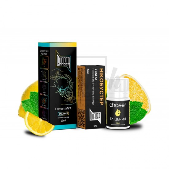 Набір Chaser Black Lemon Mint (Лимон, М'ята) 30ml/50mg Salt Nic 