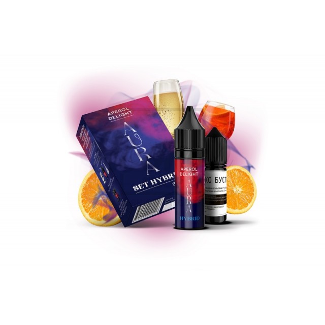 Набір Aura Set Hybrid Aperol Delight (Апельсиновий Лікер) 10ml/30mg Набір Aura Set Hybrid Aperol Delight (Апельсиновий Лікер) 10ml/30mg