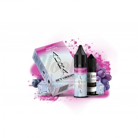 Набір Aura Original Cosmo Berries (Малина, Лохина, Айс) 15ml/50mg Salt Nic Набір Aura Original Cosmo Berries (Малина, Лохина, Айс) 15ml/50mg Salt Nic