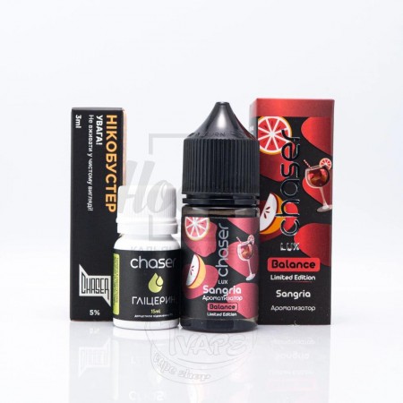 Рідина Набір Chaser Lux Sangria (Сангрія) 30мол 5% Рідина Набір Chaser Lux Sangria (Сангрія) 30мол 5%