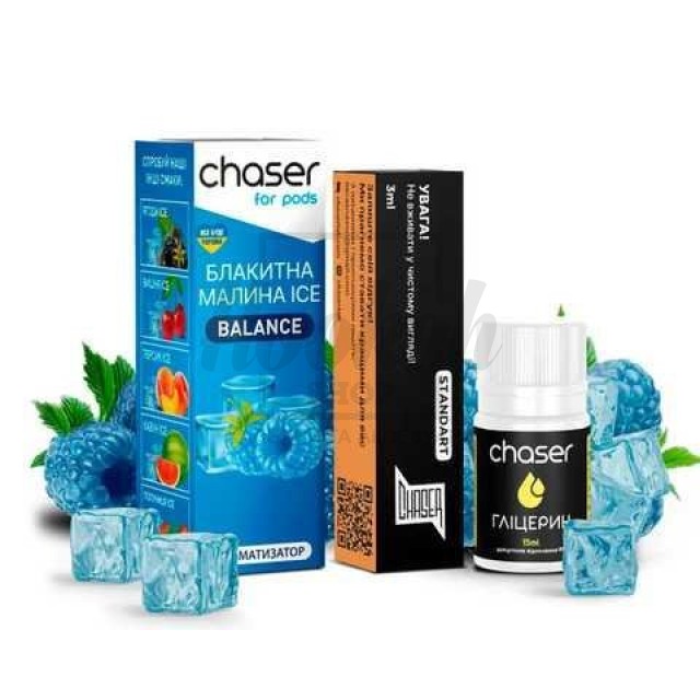 Рідина Набір Chaser Блакитна Малина Лід 30мл 5% Рідина Набір Chaser Блакитна Малина Лід 30мл 5%