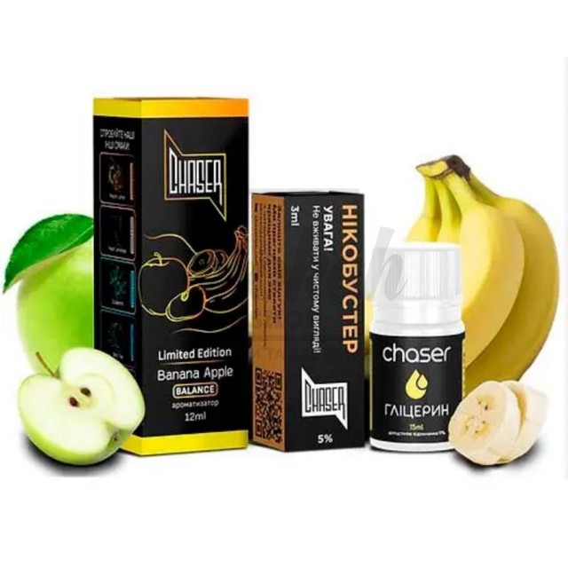Рідина Набір Chaser Black Banana Apple (Банан Яблуко) 30мл 5% Рідина Набір Chaser Black Banana Apple (Банан Яблуко) 30мл 5%
