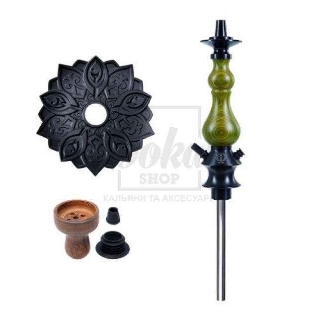 Шахта для кальяну Karma 0.1 GREEN зелена + блюдце Шахта для кальяну Karma 0.1 GREEN зелена + блюдце