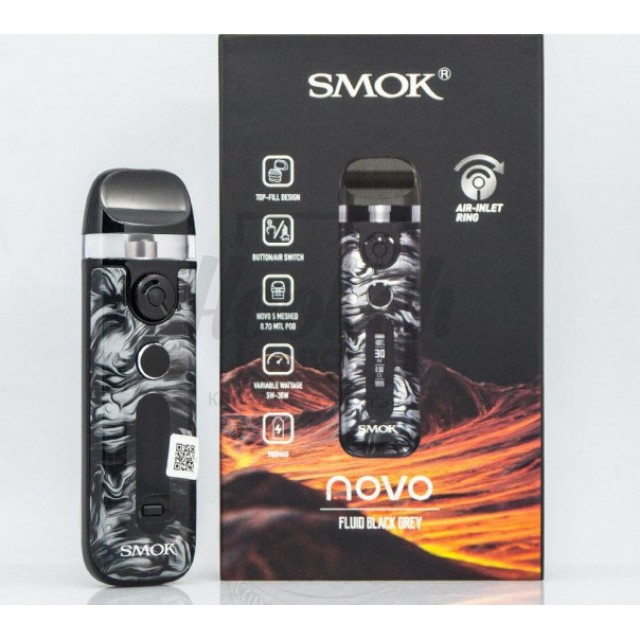 Багаторазова Pod-система Smok Novo 5 KIT Fluid Black Grey Багаторазова Pod-система Smok Novo 5 KIT Fluid Black Grey