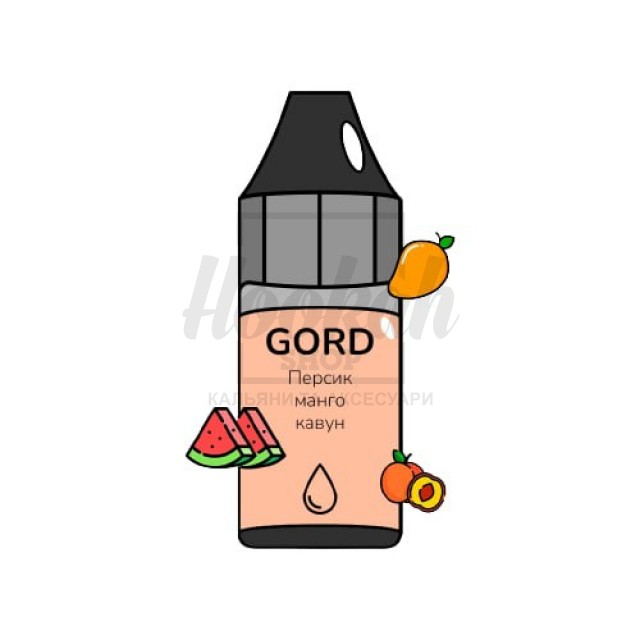 Рідина Gord Peach Mango Watermelon (Персик Манго Кавун) 30мл 5% Рідина Gord Peach Mango Watermelon (Персик Манго Кавун) 30мл 5%