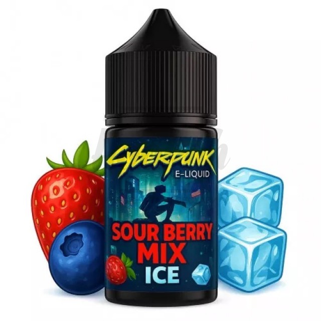Рідина Cyberpunk 5% 30мол Sour Berry Mix Ice (кислий ягідний мікс лід) Рідина Cyberpunk 5% 30мол Sour Berry Mix Ice (кислий ягідний мікс лід)