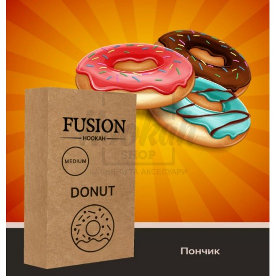 Тютюн Fusion Medium Glaze Donuts (Пончики в Глазурі) 100 гр