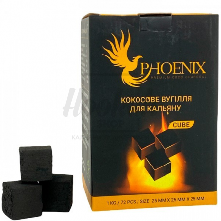 Вугілля кокосове Phoenix (Фенікс) 1 кг Cube Вугілля кокосове Phoenix (Фенікс) 1 кг Cube