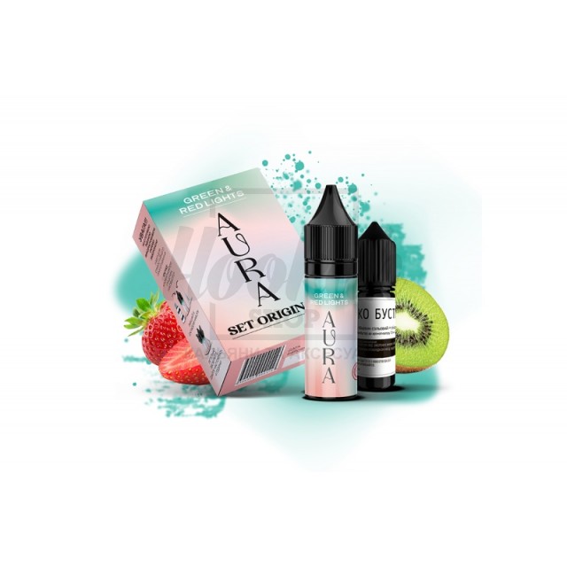Набор Aura Set Original Red & Green Lights (Киви, Клубника) 15ml/50mg Salt Nic Набор Aura Set Original Red & Green Lights (Киви, Клубника) 15ml/50mg Salt Nic