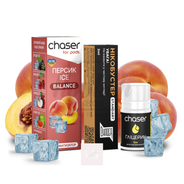 Рідина Набір Chaser Персик Лід 30мл 5% Рідина Набір Chaser Персик Лід 30мл 5%