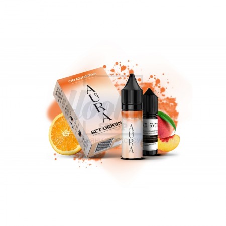 Набір Aura Original Orangeria (Апельсин, Персик) 15ml/50mg Salt Nic Набір Aura Original Orangeria (Апельсин, Персик) 15ml/50mg Salt Nic