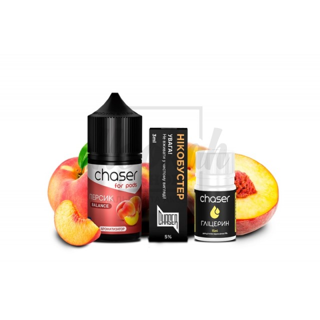 Набор Chaser For Pods Персик (Peach) 30ml/50mg Набор Chaser For Pods Персик (Peach) 30ml/50mg