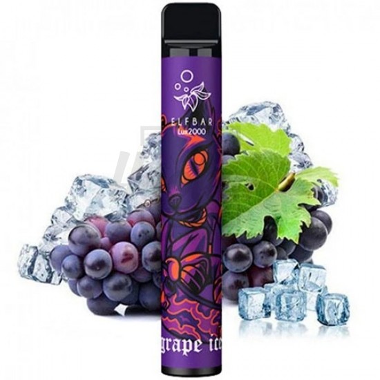 Електронна сигарета Elf Bar 2000 Grape Ice (Виноград Лід) Електронна сигарета Elf Bar 2000 Grape Ice (Виноград Лід)
