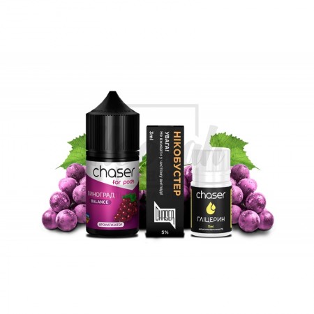 Набір Chaser For Pods Виноград (Grape) 30ml/50mg Набір Chaser For Pods Виноград (Grape) 30ml/50mg