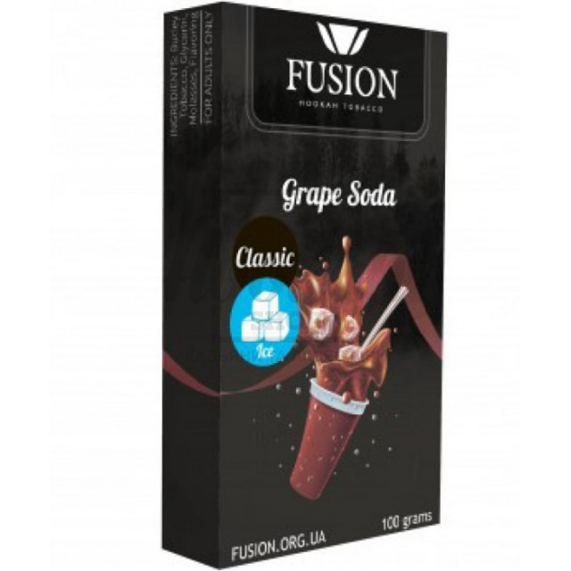 Тютюн Fusion Classic Ice Grape Soda (Льод Виноградна Содова) 100 гр Тютюн Fusion Classic Ice Grape Soda (Льод Виноградна Содова) 100 гр