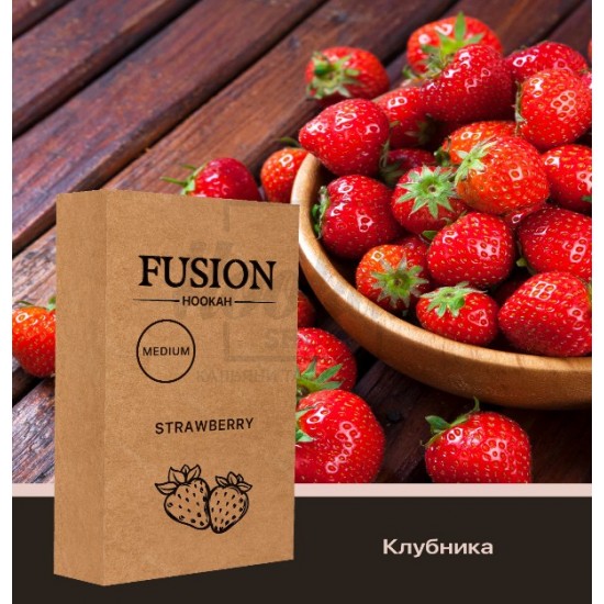 Тютюн Fusion Medium Strawberry (Полуниця) 100 гр Тютюн Fusion Medium Strawberry (Полуниця) 100 гр