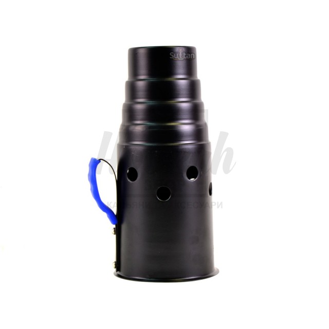 Ковпак для кальяну чорний матовий із силіконовою ручкою Ковпак для кальяну чорний матовий із силіконовою ручкою