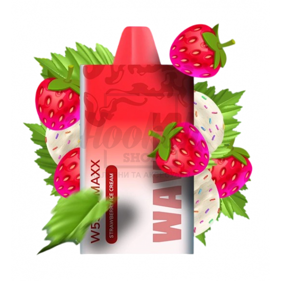 Електронна сигарета Waves W5500 Maxx Strawberry Ice Cream (Полуничне Морозиво) Електронна сигарета Waves W5500 Maxx Strawberry Ice Cream (Полуничне Морозиво)