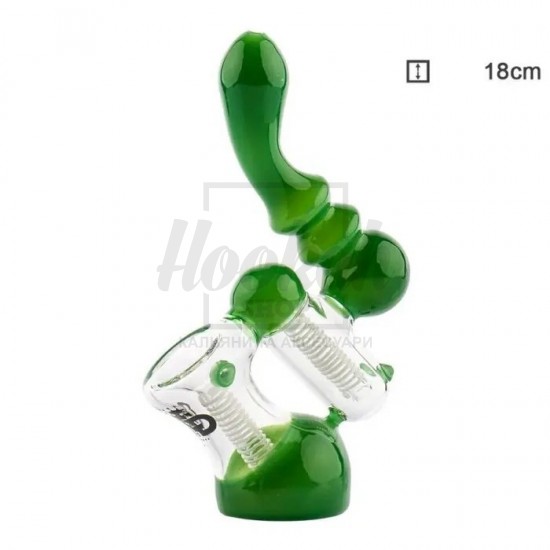 Бонг скляний Saxo Green Bubbler