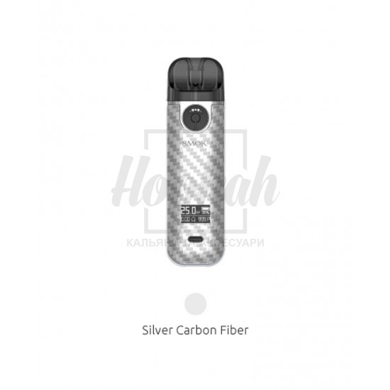 Багаторазова Pod-система Smok Novo 4 800 мАг Silver Carbon Fiber Багаторазова Pod-система Smok Novo 4 800 мАг Silver Carbon Fiber