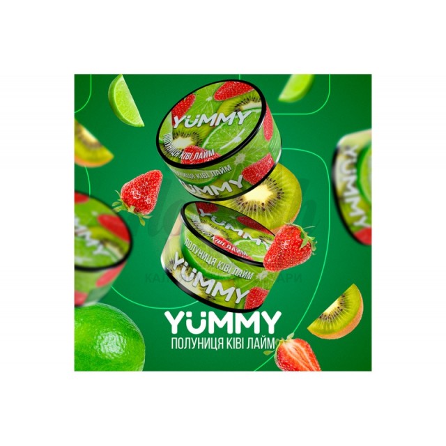Заправка Yummy Полуниця, Ківі, Лайм (Strawberry, Kiwi, Lime) 100 g. Заправка Yummy Полуниця, Ківі, Лайм (Strawberry, Kiwi, Lime) 100 g.