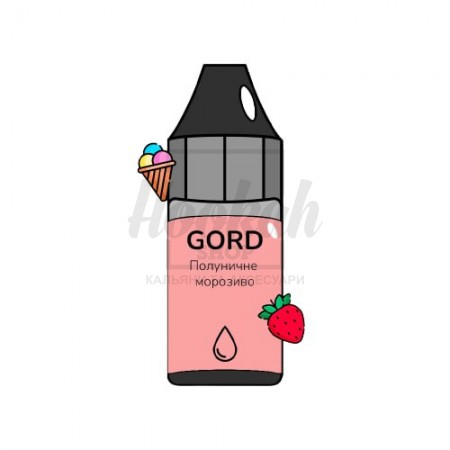 Рідина Gord Strawberry Sundae (Полуничне Морозиво) 30мл 5%