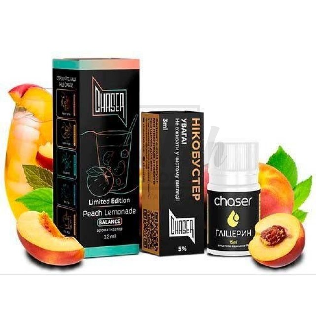 Рідина Набір Chaser Black Peach Lemonade (Персик Лимонад) 30мл 5% Рідина Набір Chaser Black Peach Lemonade (Персик Лимонад) 30мл 5%