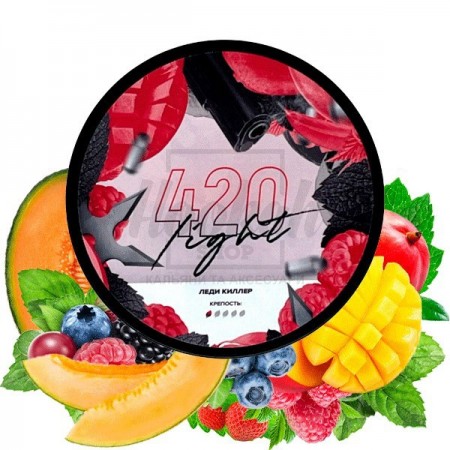 Тютюн 4:20 Light Line Леді Кіллер (Диня Ягоди Манго М'ята) 100 гр Тютюн 4:20 Light Line Леді Кіллер (Диня Ягоди Манго М'ята) 100 гр