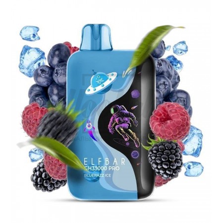Електронна сигарета Elf Bar GH33000 PRO Blue Razz Ice (Блакитна Малина Лід) Електронна сигарета Elf Bar GH33000 PRO Blue Razz Ice (Блакитна Малина Лід)