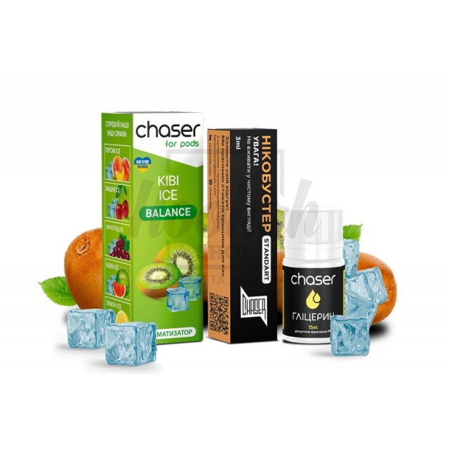 Набор Chaser For Pods Айс Киви (Ice Kiwi) 30ml/50mg Набор Chaser For Pods Айс Киви (Ice Kiwi) 30ml/50mg