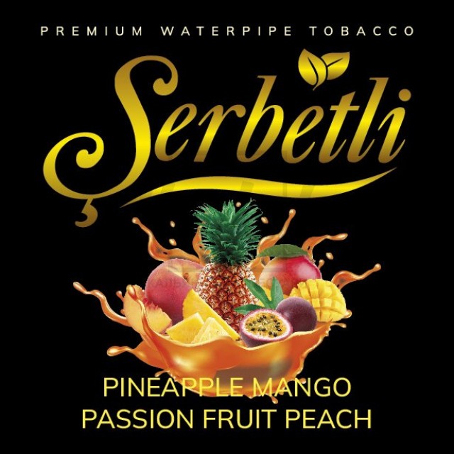 Тютюн Serbetli Mango Pineapple Passion Fruit Peach (Ананас Манго Маракуя Персик) 100гр