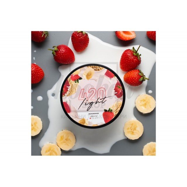 Заправка 420 Light Морозиво Бананове-Полуничне (Ice Сream Banana-Strawberry) 100 g. Заправка 420 Light Морозиво Бананове-Полуничне (Ice Сream Banana-Strawberry) 100 g.