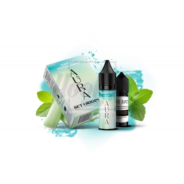 Набор Aura Set Original Sweet Peppermint (Мята) 15ml/50mg Salt Nic Набор Aura Set Original Sweet Peppermint (Мята) 15ml/50mg Salt Nic