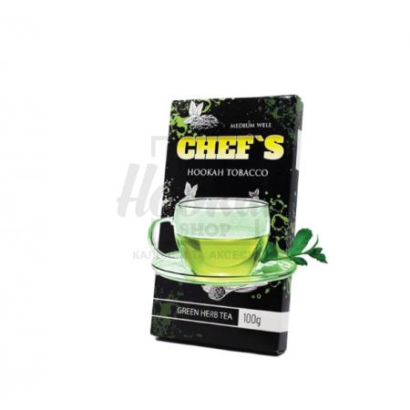 Тютюн Chefs Green Herb Tea (Зелений Трав'яний Чай) 100 гр