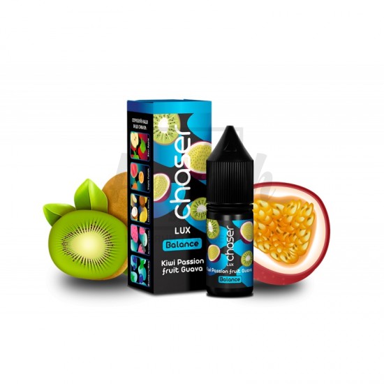 Рідина Chaser Lux Kiwi Passion Fruit Guava (Ківі Маракуйя Гуава) 11ml/50mg Salt Nic 