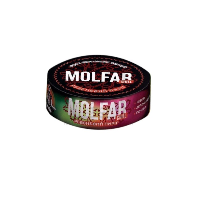 Тютюн Molfar Chill Line Ревеневий пиріг (ревінь зелене яблуко печиво) 100гр Тютюн Molfar Chill Line Ревеневий пиріг (ревінь зелене яблуко печиво) 100гр