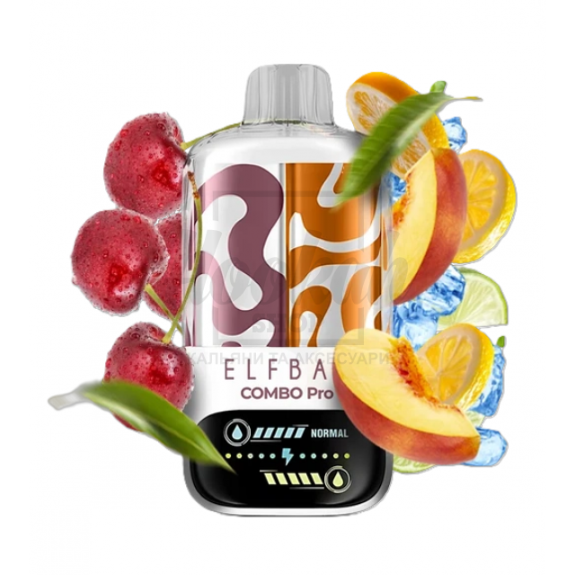 Електронна сигарета Elf Bar Combo Pro 30000 Cherry & Peach Lemonade (Вишня, Персик Лимонад)