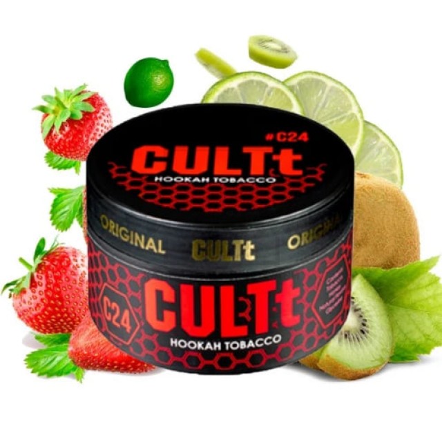Тютюн CULT C24 Strawberry Kiwi Lime (Полуниця Ківі Лайм) 100 г Тютюн CULT C24 Strawberry Kiwi Lime (Полуниця Ківі Лайм) 100 г