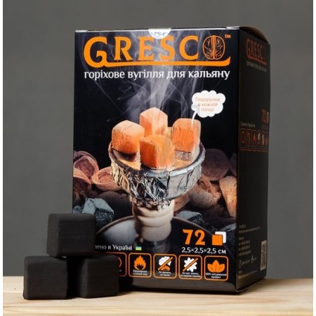 Вугілля горіхове Gresco в коробці (Греско) 1кг