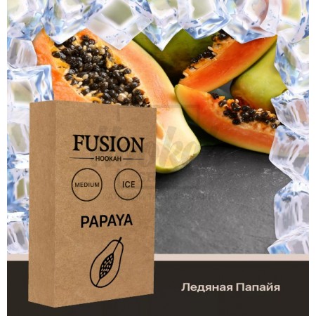 Тютюн Fusion Medium Ice Papaya (Лід Папайя) 100 гр