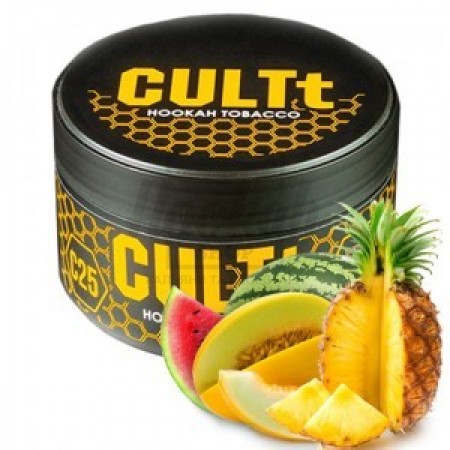 Тютюн CULTt C25 Pineapple Watermelon Melon (Ананас Арбуз Диня) 100 г Тютюн CULTt C25 Pineapple Watermelon Melon (Ананас Арбуз Диня) 100 г